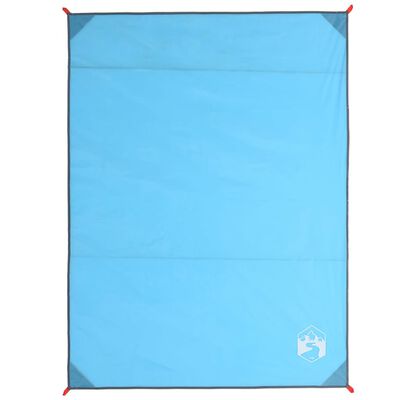 vidaXL Toalha de piquenique com estacas 205x155 cm azul