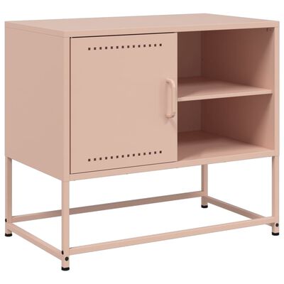 vidaXL Móvel de TV 68x39x60,5 cm aço rosa