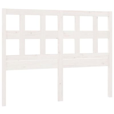 vidaXL Cabeceira de cama 205,5x4x100 cm madeira de pinho maciça branco