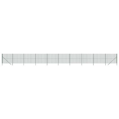 vidaXL Cerca de malha de arame 1,4x25 m aço galvanizado verde