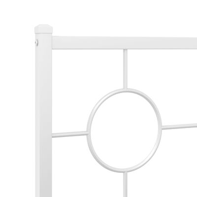 vidaXL Cabeceira de cama 75 cm metal branco