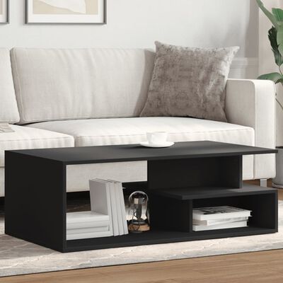 vidaXL Mesa de centro 102x55x35 cm derivados de madeira preto