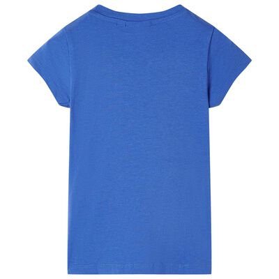 T-shirt para criança azul-cobalto 128