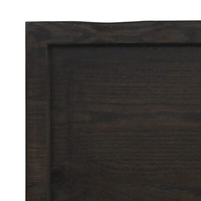 vidaXL Bancada p/ WC 220x60x(2-4)cm madeira tratada maciça castanho