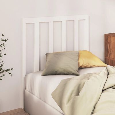 vidaXL Cabeceira de cama 95x4x100 cm pinho maciço branco