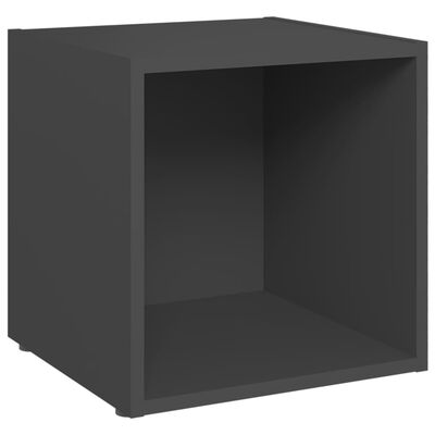 vidaXL Móveis de TV 2 pcs 37x35x37 cm derivados de madeira cinzento