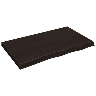 vidaXL Bancada p/ WC 100x60x(2-6)cm madeira tratada maciça castanho