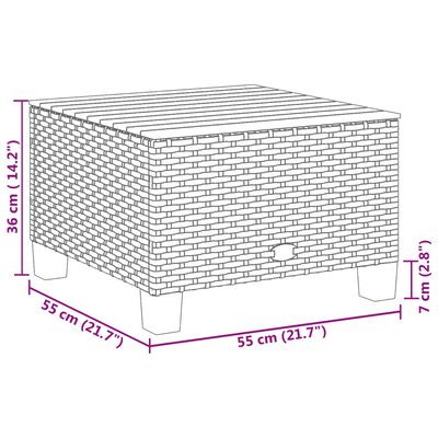 vidaXL 11 pcs conjunto sofás de jardim c/ almofadões vime PE cinzento