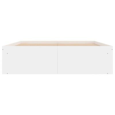 vidaXL Estrutura de cama de casal 135x190 cm branco