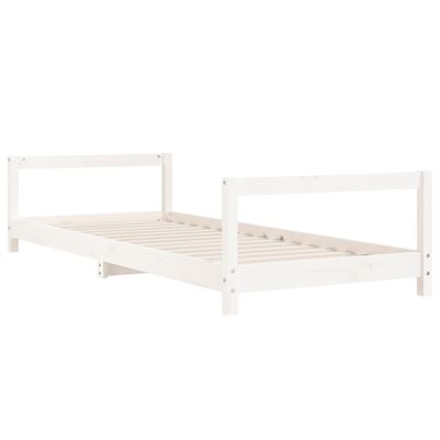 vidaXL Estrutura de cama infantil 80x200 cm pinho maciço branco