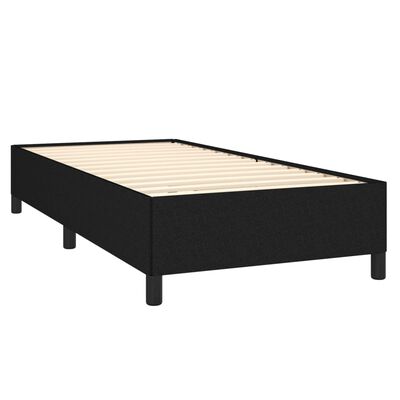 vidaXL Cama com molas/colchão 80x200 cm tecido preto