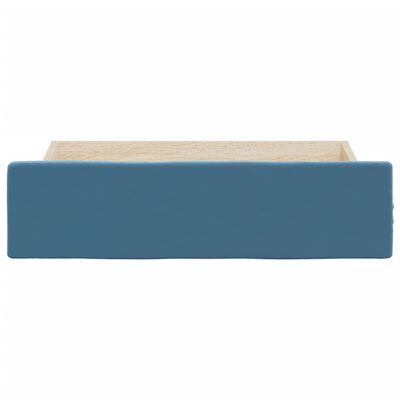 vidaXL Gavetas de cama 2 pcs derivados de madeira e veludo azul