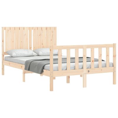 vidaXL Estrutura de cama com cabeceira 120x200 cmmadeira maciça