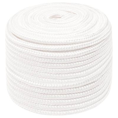 vidaXL Corda de barco 14 mm 25 m polipropileno branco completo