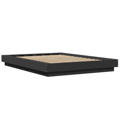 vidaXL Estrutura de cama 140x190 cm derivados de madeira preto