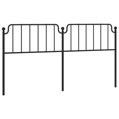 vidaXL Cabeceira de cama 193 cm metal preto