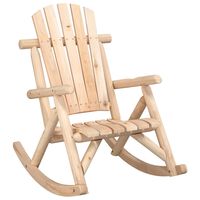 vidaXL Cadeira de balanço p/ jardim 69x96x101 cm madeira abeto maciça