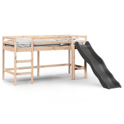 vidaXL Cama alta para criança sem colchão 80x200 cm pinho maciço