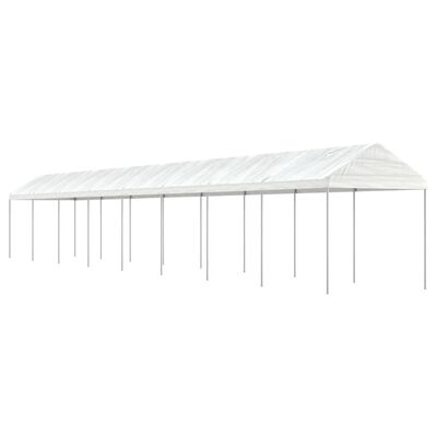 vidaXL Gazebo com telhado 17,84x2,28x2,69 m polietileno branco