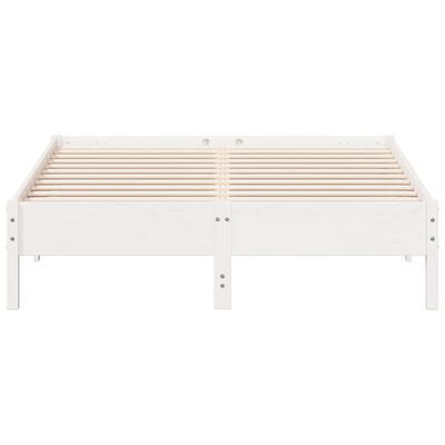 vidaXL Cama sem colchão 120x200 cm madeira de pinho maciça branco