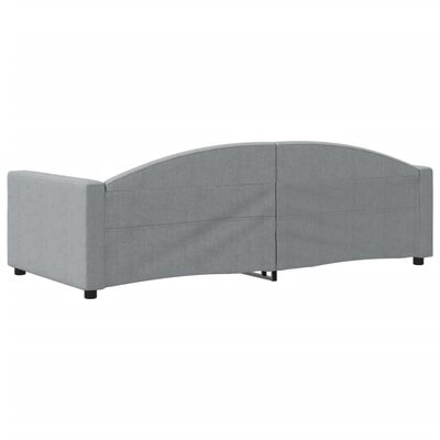 vidaXL Sofá-cama 90x200 cm tecido cinzento-claro