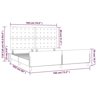 vidaXL Estrutura cama c/ cabeceira 180x200 cm couro artificial branco