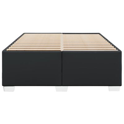 vidaXL Estrutura de cama 160x200 cm couro artificial preto