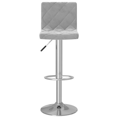 vidaXL Bancos de bar 2 pcs veludo cinzento-claro