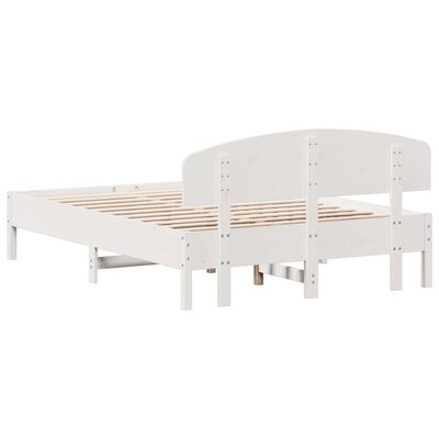 vidaXL Cama sem colchão 120x190 cm madeira de pinho maciça branco