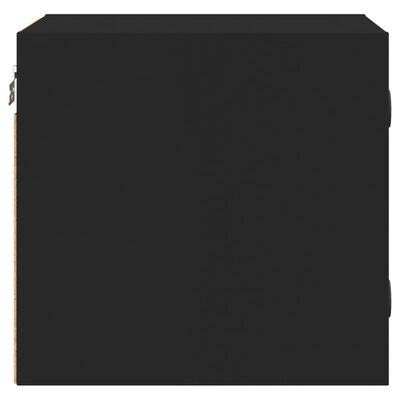 vidaXL Mesas de cabeceira c/ portas de vidro 2 pcs 35x37x35 cm preto