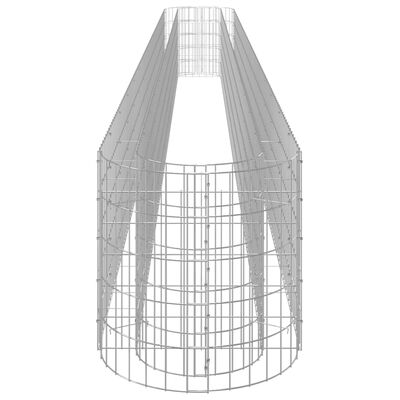 vidaXL Canteiro elevado/cesto gabião 540x50x50 cm ferro galvanizado