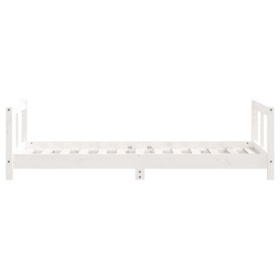 vidaXL Estrutura de cama infantil 80x160 cm pinho maciço branco