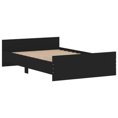 vidaXL Estrutura cama c/ painéis de cabeceira e pés 120x200 cm preto