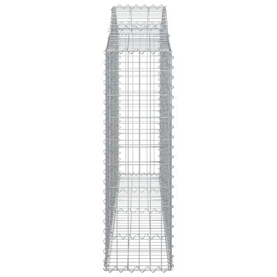 vidaXL Cestos gabião arqueados 6pcs 200x30x100/120cm ferro galvanizado