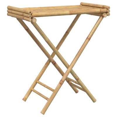 vidaXL Mesa tabuleiro dobrável 70,5x42,5x80 cm bambu