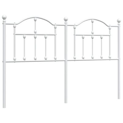 vidaXL Cabeceira de cama 140 cm metal branco