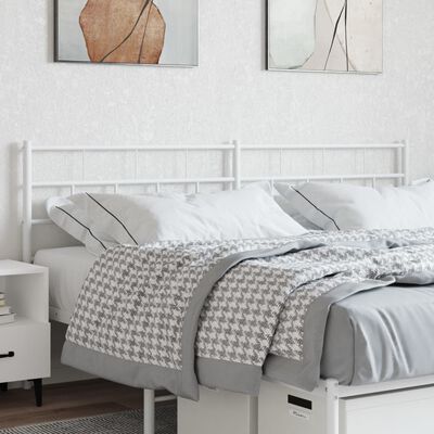 vidaXL Cabeceira de cama 160 cm metal branco