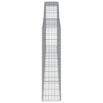 vidaXL Cestos gabião arqueados 10pcs 400x30x120/140 ferro galvanizado