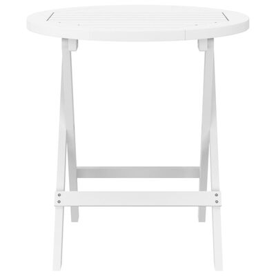 vidaXL Mesa de jardim dobrável Ø 46 cm madeira de acácia maciça branco