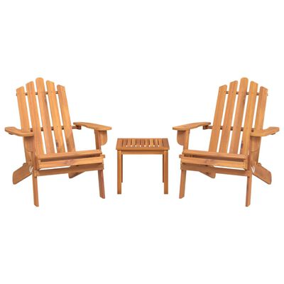 vidaXL 3 pcs conjunto lounge de jardim Adirondack acácia maciça