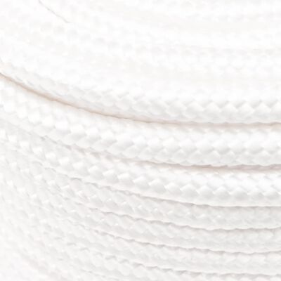 vidaXL Corda de barco 14 mm 25 m polipropileno branco completo