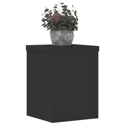 vidaXL Suportes p/ plantas 2 pcs 15x15x20 cm derivados madeira preto