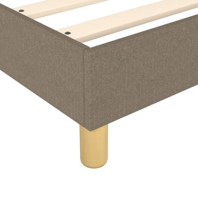 vidaXL Estrutura de cama 90x200 cm tecido cinza-acastanhado