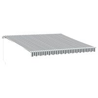 vidaXL Toldo retrátil manual 400x350 cm antracite e branco