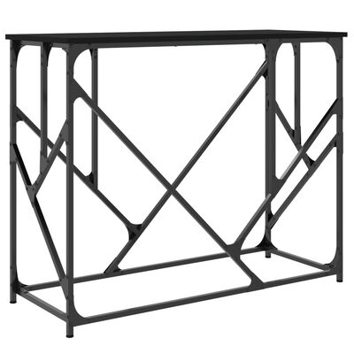 vidaXL Mesa consola 100x40x80 cm derivados de madeira preto