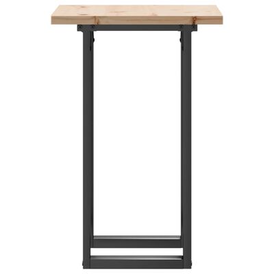 vidaXL Mesa de jantar estrutura em O 50x50x75,5 cm pinho/ferro fundido