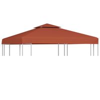 vidaXL Cobertura gazebo c/ 2 camadas 310 g/m² 3x3 m terracota