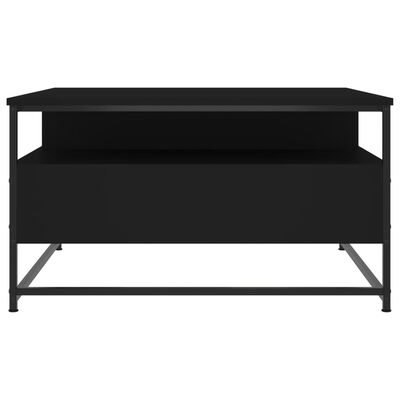 vidaXL Mesa de centro 80x80x45 cm derivados de madeira preto