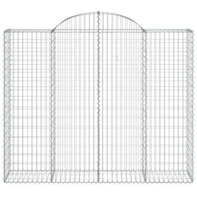 vidaXL Cestos gabião arqueados 12 pcs 200x50x160/180 ferro galvanizado