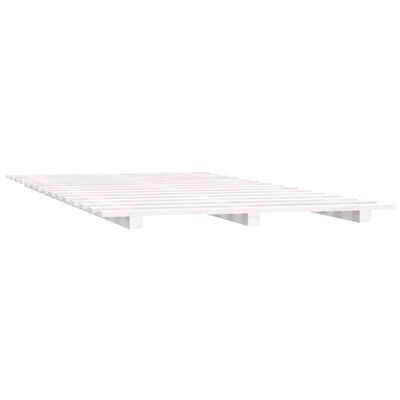 vidaXL Estrutura de cama 120x200 cm madeira de pinho maciça branco2